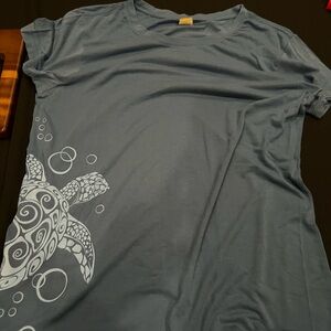 Men's Blue Turtle Graphic Tee